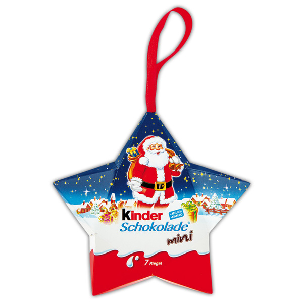 Kinder VÁNOČNÍ HVĚZDIČKA 42g 7 ks čokoládek modrá