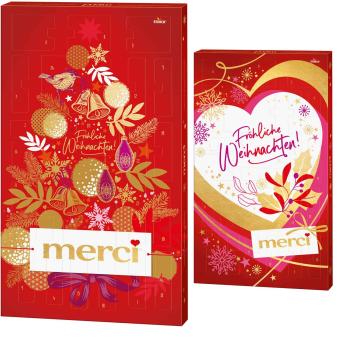 Adventní kalendář Merci 263g-červený