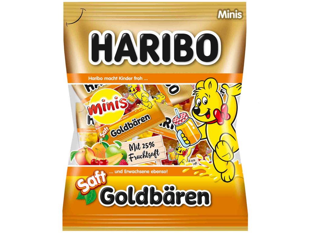 Haribo šťavnatí medvídci Goldbären Minis 14 ks, 220g
