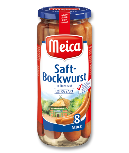 Meica 8 Saftbockwurst 540 g vepřové 78% masa