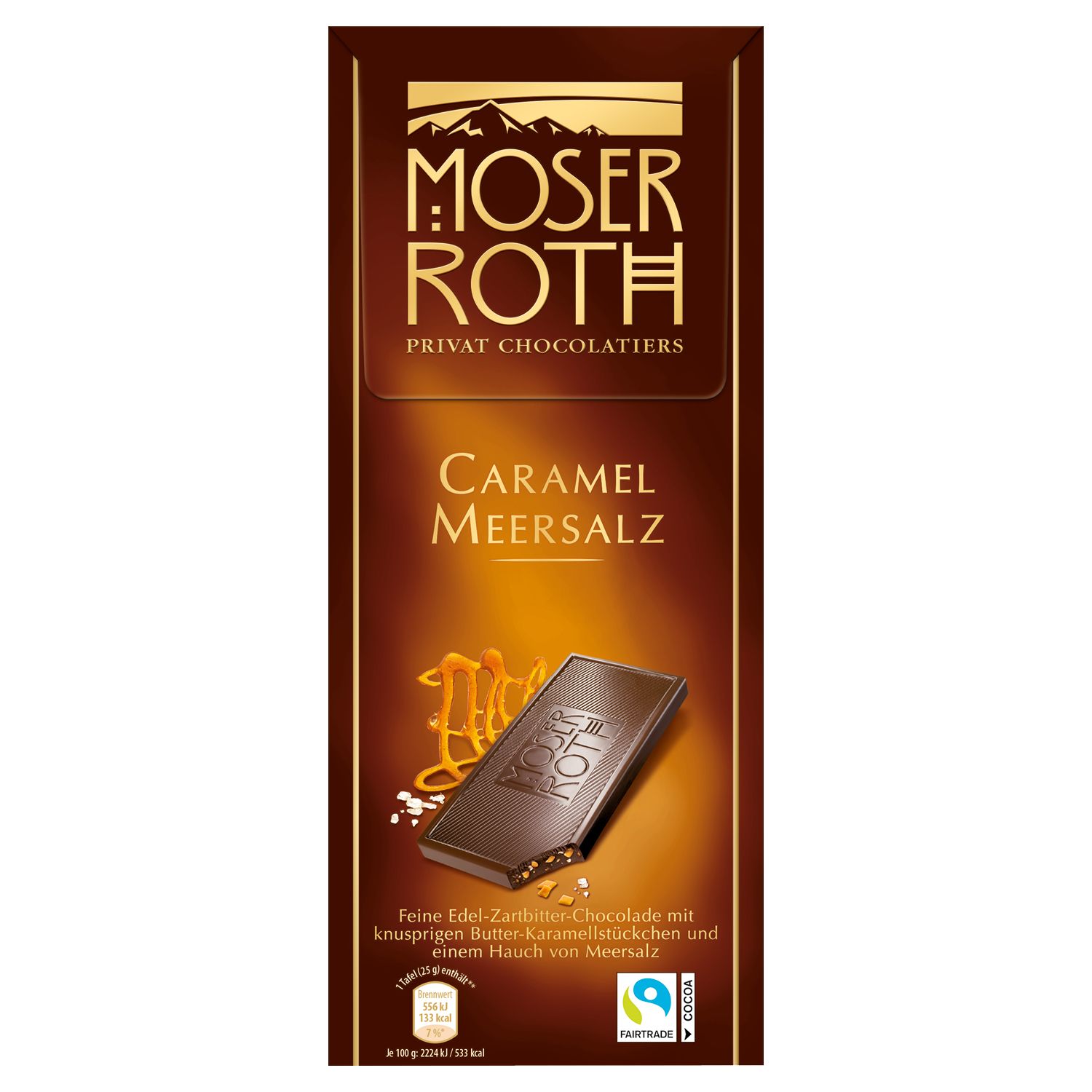 MOSER ROTH čokoláda Caramel Meersalz 125 g