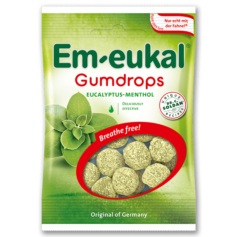 Em-eukal Eukalyptus-Menthol Gummidrops, 90 g