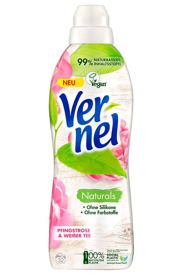 Vernel Naturals aviváž Pivoňka a bílý čaj 32 dávek 800 ml