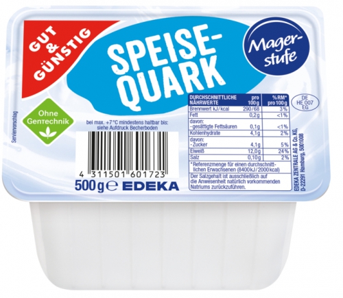 Edeka Nízkotučný tvaroh 500g