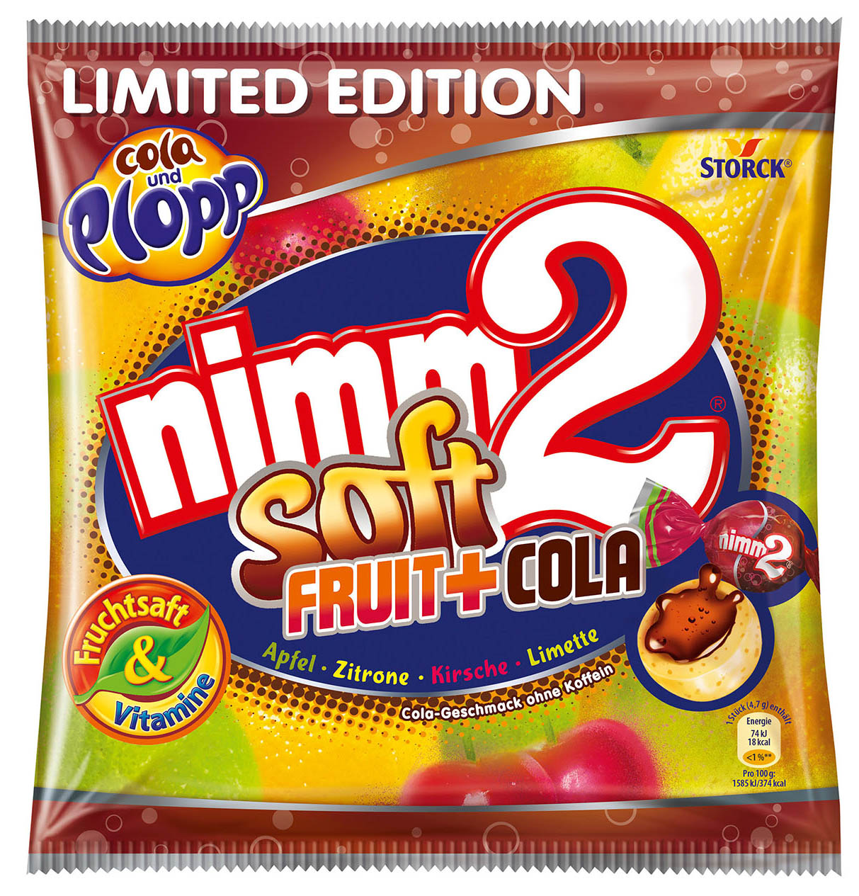 Nimm2 Soft Fruit + Cola PLOPP 195g