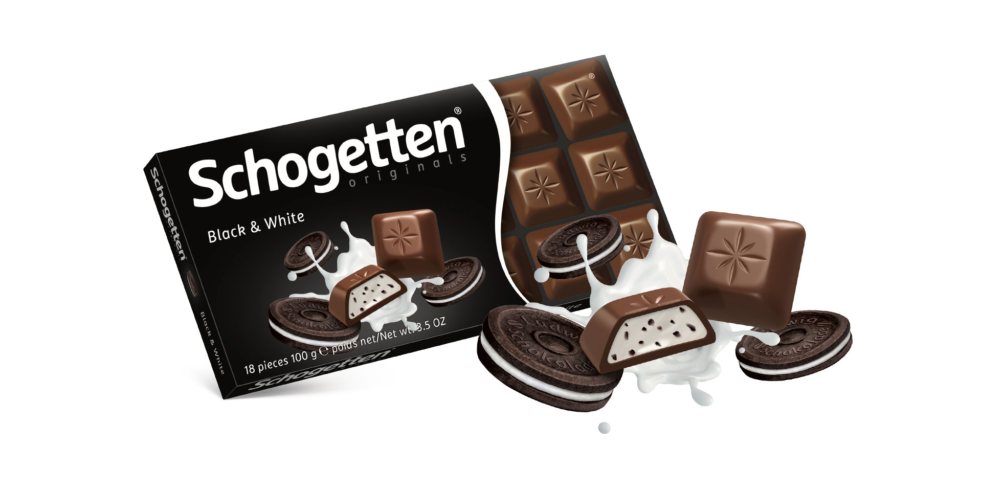 Schogetten Black & White 100g