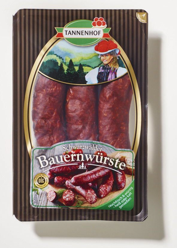 Tannenhof geräucherte Bauernwürste 3ks 240g - Rolnické klobásy ve Schwarzwaldu