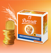 Značkové suchary Brandt 225g