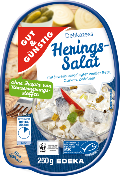 GUT&GÜNSTIG Delikatess Hering-Salat 250g-rybí