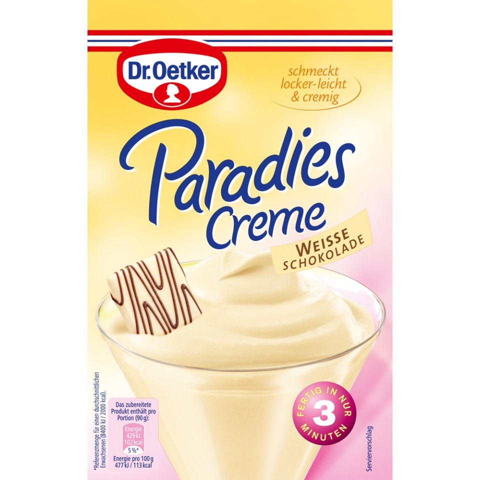 Dr. Oetker Paradies Creme Bílá čokoláda 3 porce 70 g