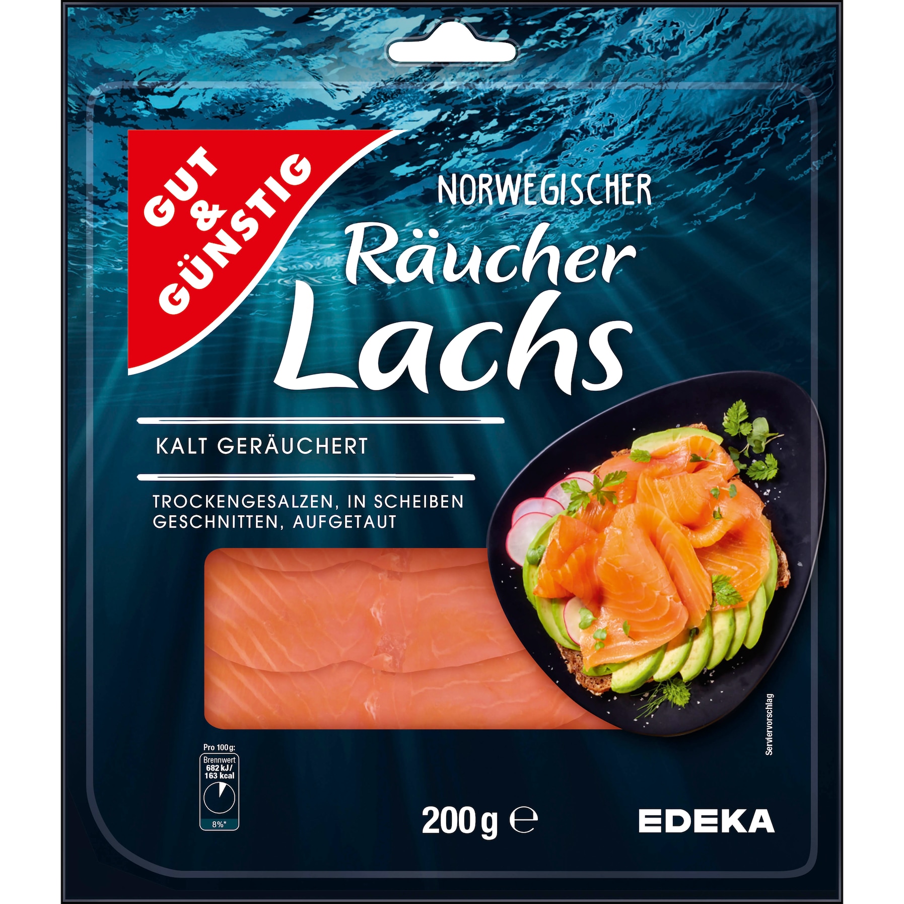 GUT&GÜNSTIG Räucherlachs 200g-Uzený losos