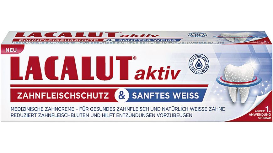 LACALUT aktivní ochrana dásní a jemná bílá zubní pasta 75 ml