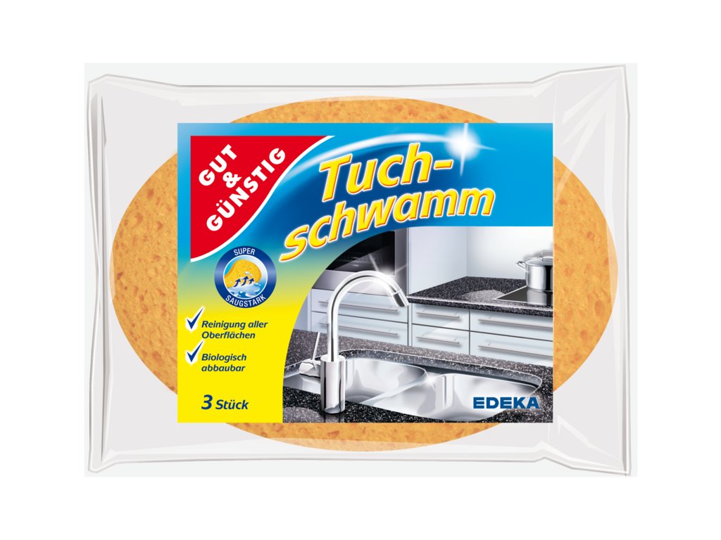 G&G Tuchschwamm houbičky z přírodního materiálu 3ks-houba oválná