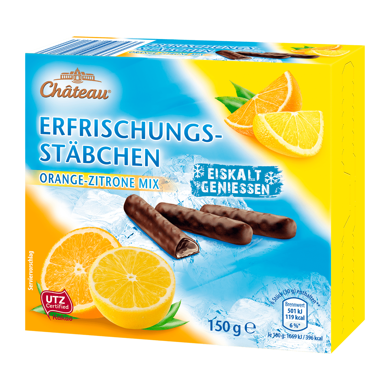 CHÂTEAU- Erfrischungsstäbchen, pomeranč-citrón 150g
