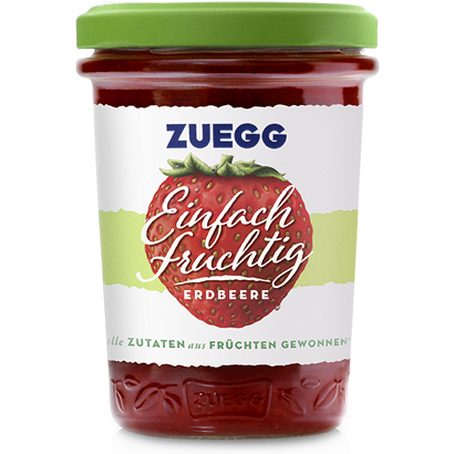 Zuegg Jahodová marmeláda oslazena hroznovou šťávou 250g