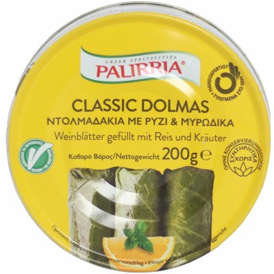 PALIRRIA ŘECKÉ DOLMADES - PLNĚNÉ VINNÉ LISTY