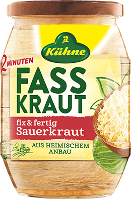 Kühne Fasskraut Fix & Fertig- bílé zelí sklo hotovo za 2 minuty 680 g