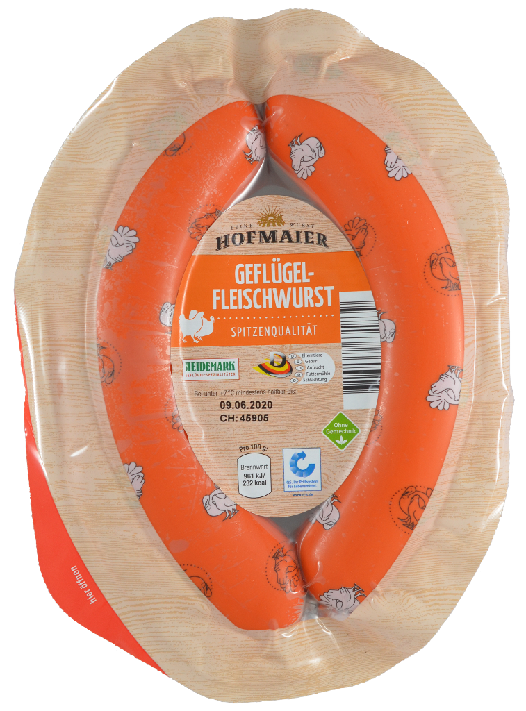Hofmaier Geflugel-Fleischwurst 500g-Drůbeží klobása