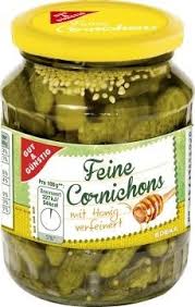 Cornichons- malé okurky Zjemněné medem 370g