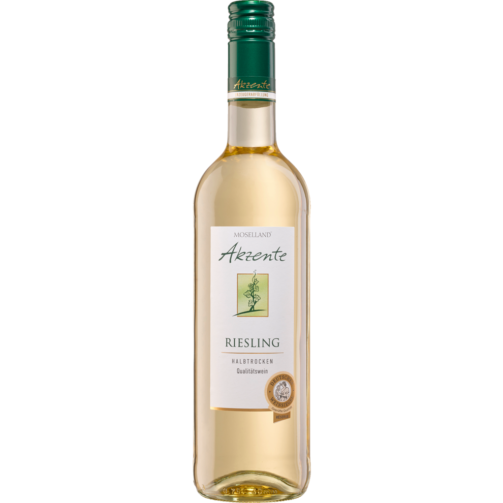 Moselland Akzente Riesling, halbtrocken 0.75 L- polosuché bílé víno