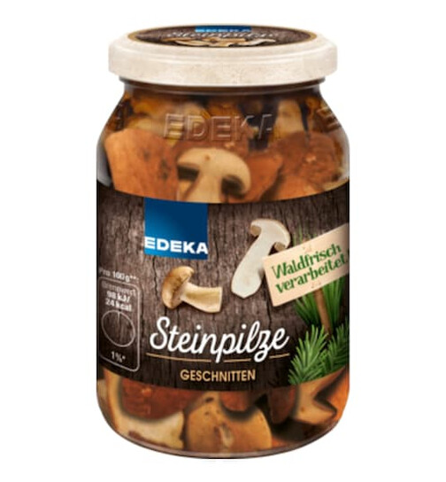 Edeka Steinpilze geschnitten 180g- hříbky krájené