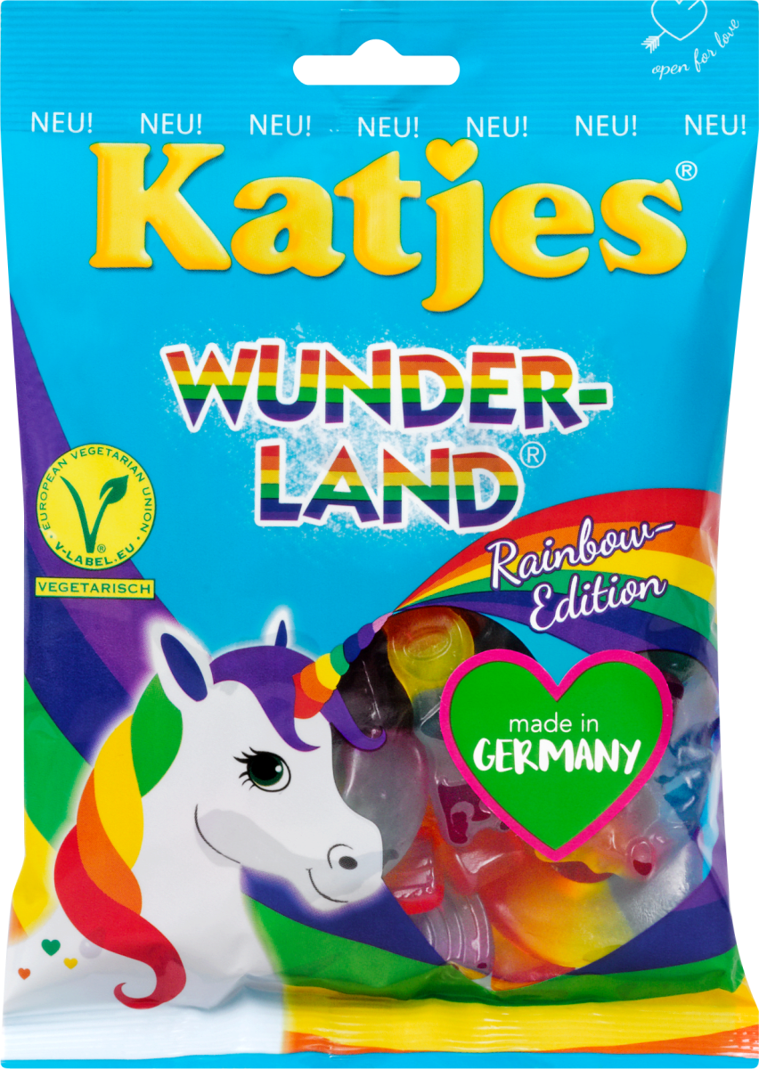 KATJES WUNDER LAND- RAINBOW EDITION 200G-jednorožci s ovocnou příchutí 175g