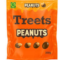 Treets Peanuts 250g - arašídy v čokoládové polevě