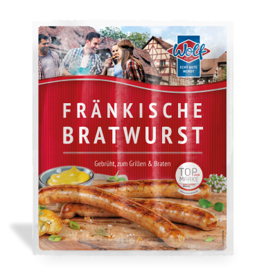 Wolf Fränkische Bratwurst 350g -Francké klobásy 5ks v balení