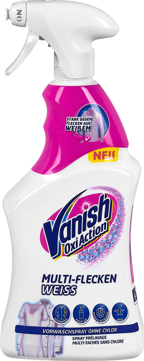 Vanish Oxi Action Spray Multi-Flecken Weiss 750m-na odstraňování skvrn z bílého oblečení a látek
