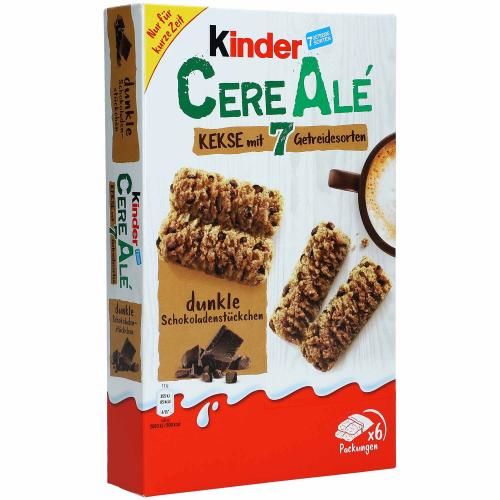 Kinder Cerealè biscotti ai 7 cereali 6 balení po 2 kusech cereálních sušenek s čokoládovými kousky 