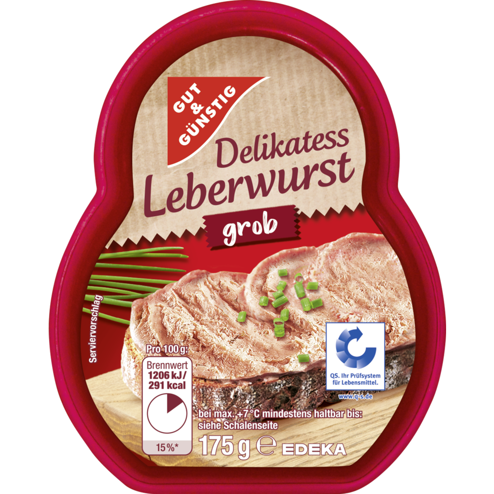 GUT&GÜNSTIG Leberwurst grob 175 g