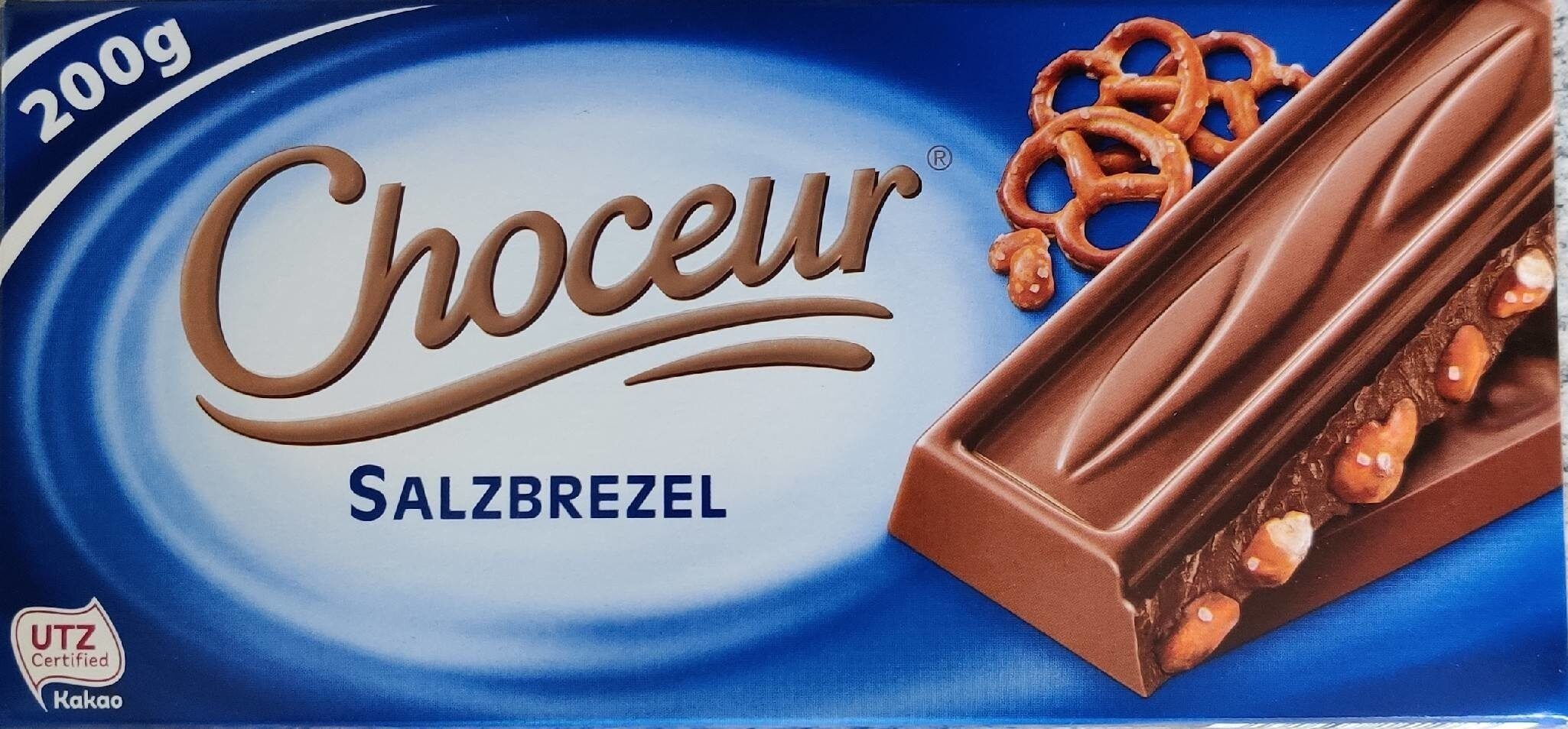 CHOCEUR SALZBREZEL 200G- mléčná čokoláda a slaný preclík