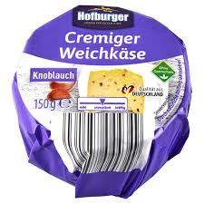 Cremiger Weichkase- Bavorský sýr krémový, jemný s česnekem 150 g