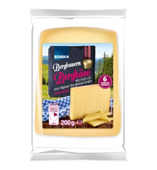 Horský sýr EDEKA Bergbauern bloček 45% tuku 200g