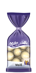 Milka vánoční koule bílá čokoláda 100g