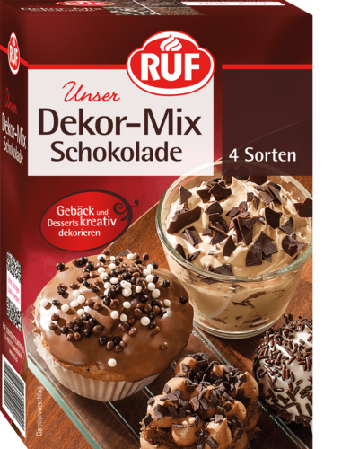 Ruf Čokoládový dekorační mix 160g druhy zdobení