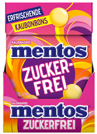 mentos ovocné bonbóny bez cukru 45g