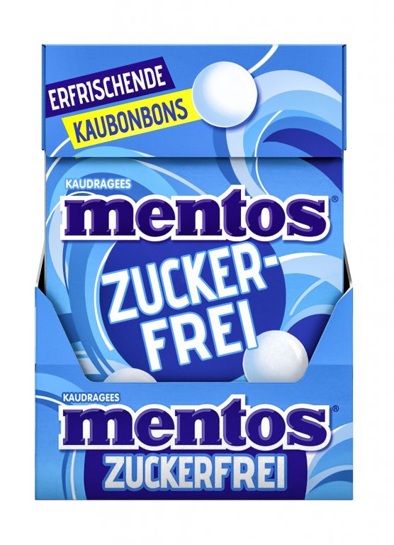 mentos peppermint bonbóny bez cukru 45g