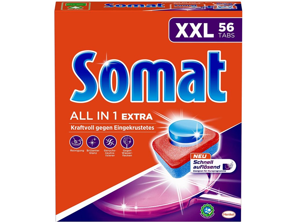SOMAT XXL TABLETY DO MYČKY - ALL IN 1 EXTRA 56 tablet
