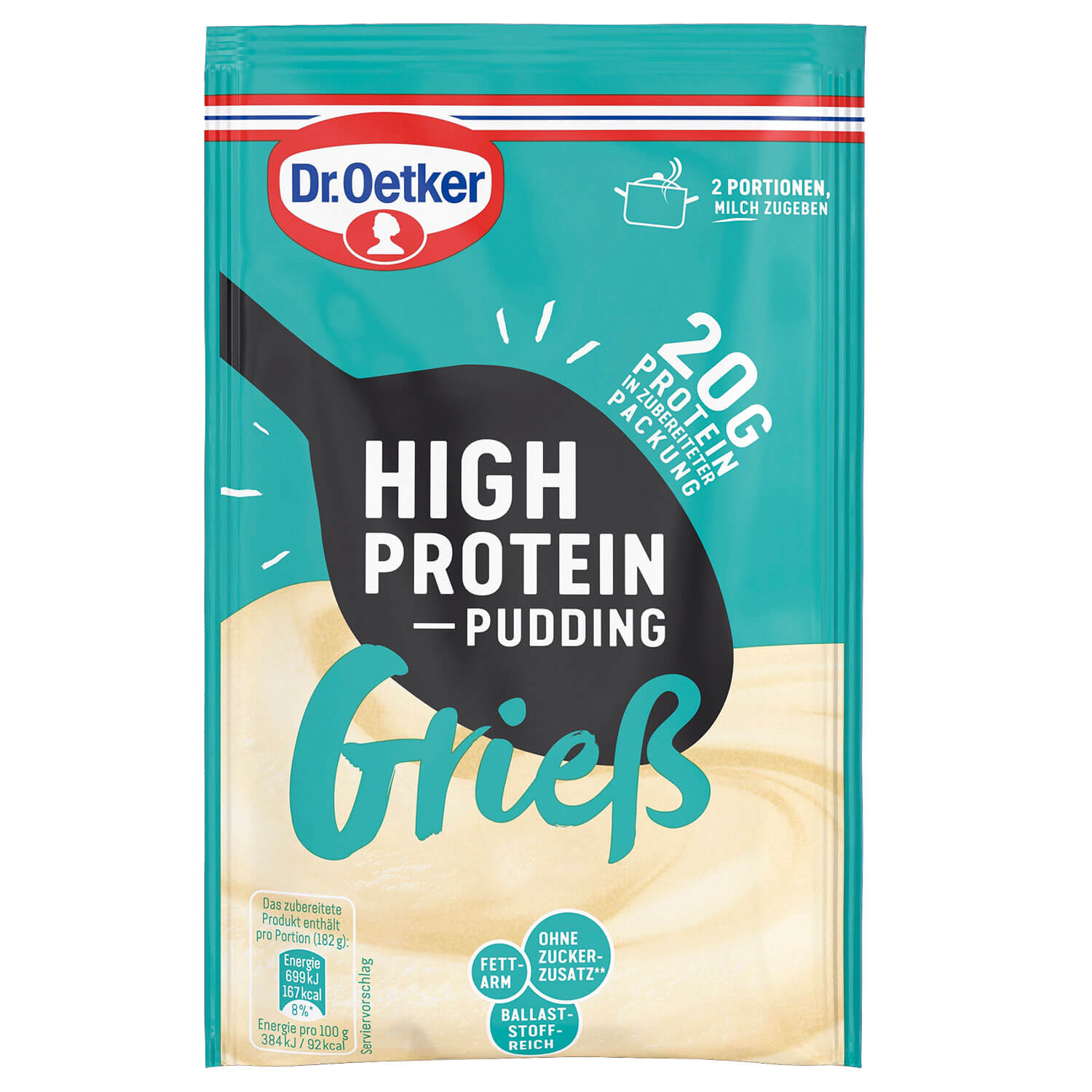 Dr.Oetker High Protein Pudding Grieß 65g-Vysoce proteinový pudink