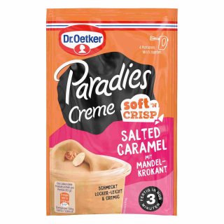 Dr.Oetker Paradise Cream Soft'n Crisp pudink ze slaného karamelu s mandlovým krokantem 72g