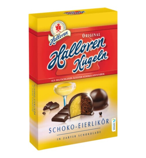 Halloren Čokoládové koule s lahodnou náplní "Vaječný likér" 125g
