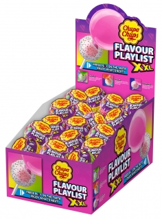 Chupa Chups Flavour Playlist XXL lízátko se žvýkačkou 29g 25 ks v balení