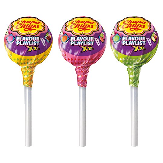 Chupa Chups Flavour Playlist XXL lízátko se žvýkačkou 29g