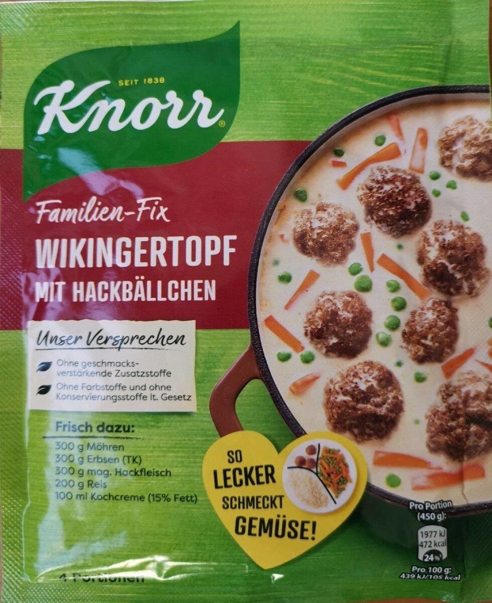 Knorr Fix Familien Wikingertopf vikingská směs na mleté masové kuličky 30g