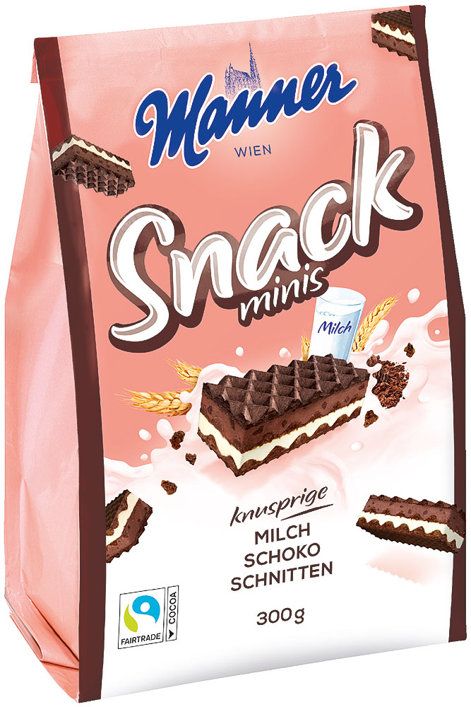 MANNER SNACK MINIS MILK-CHOCOLATE 300G