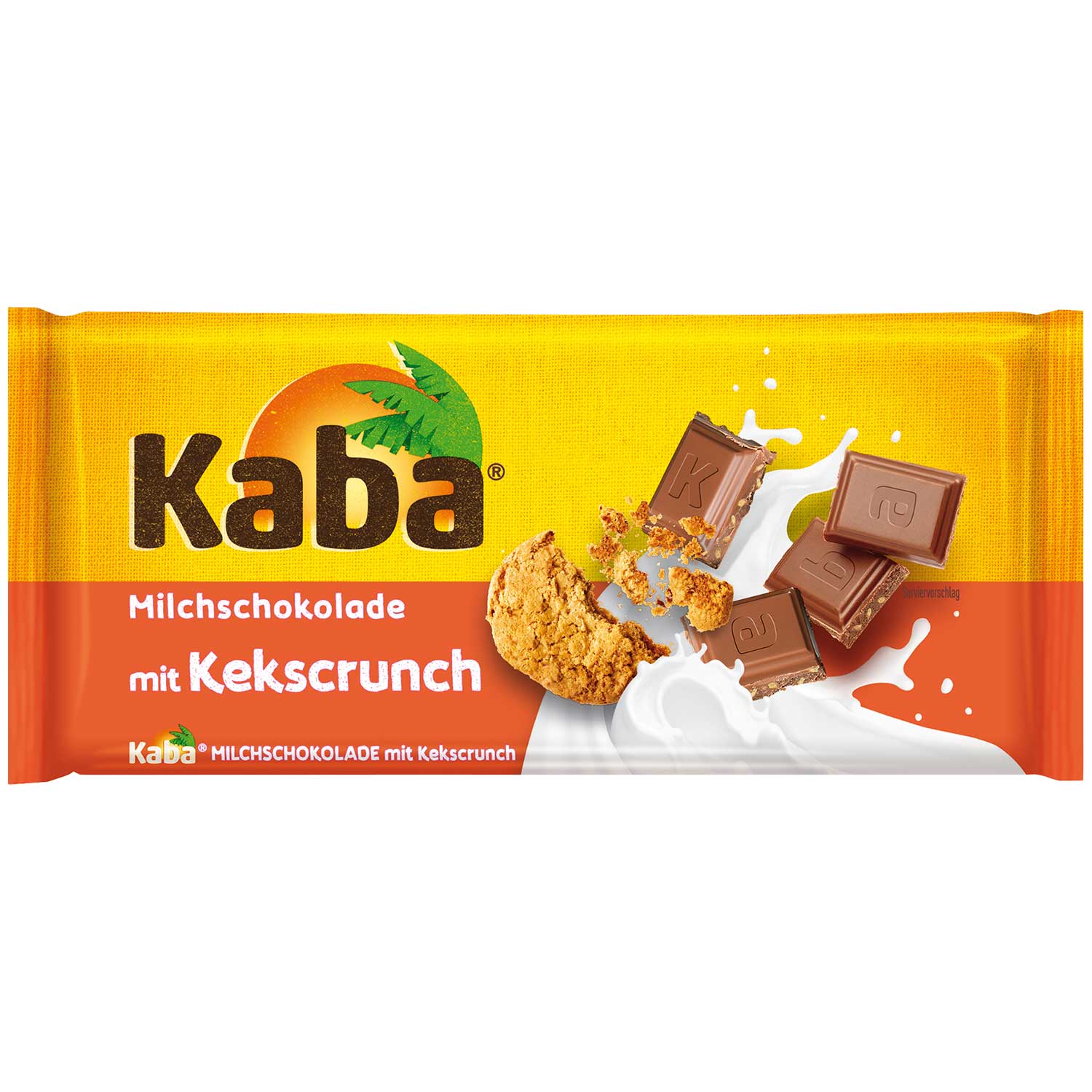 Kaba mléčná čokoláda s křupavou sušenkou 100g