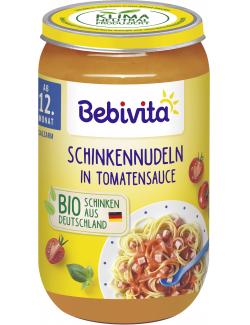 Bebivita příkrm šunkové nudle v rajčatové omáčce, od 12. měsíce, 250g