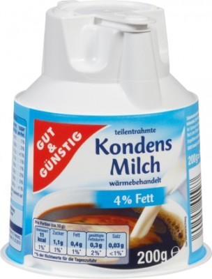 Kondenzované mléko 4% tuku 200g - konvička