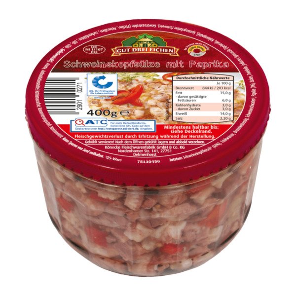 Paprika Sülze 400 g - vepřové maso 60%